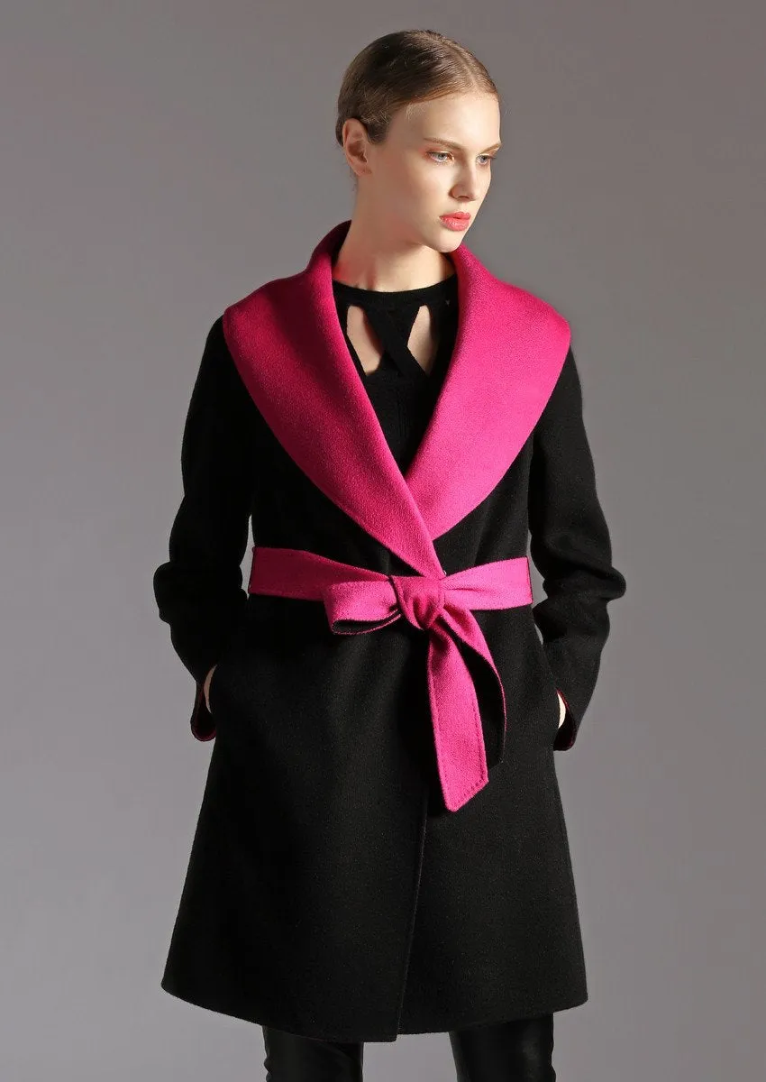 100% cashmere reversible handmade coat