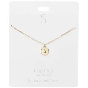 100469 Initial Letter Necklace-T