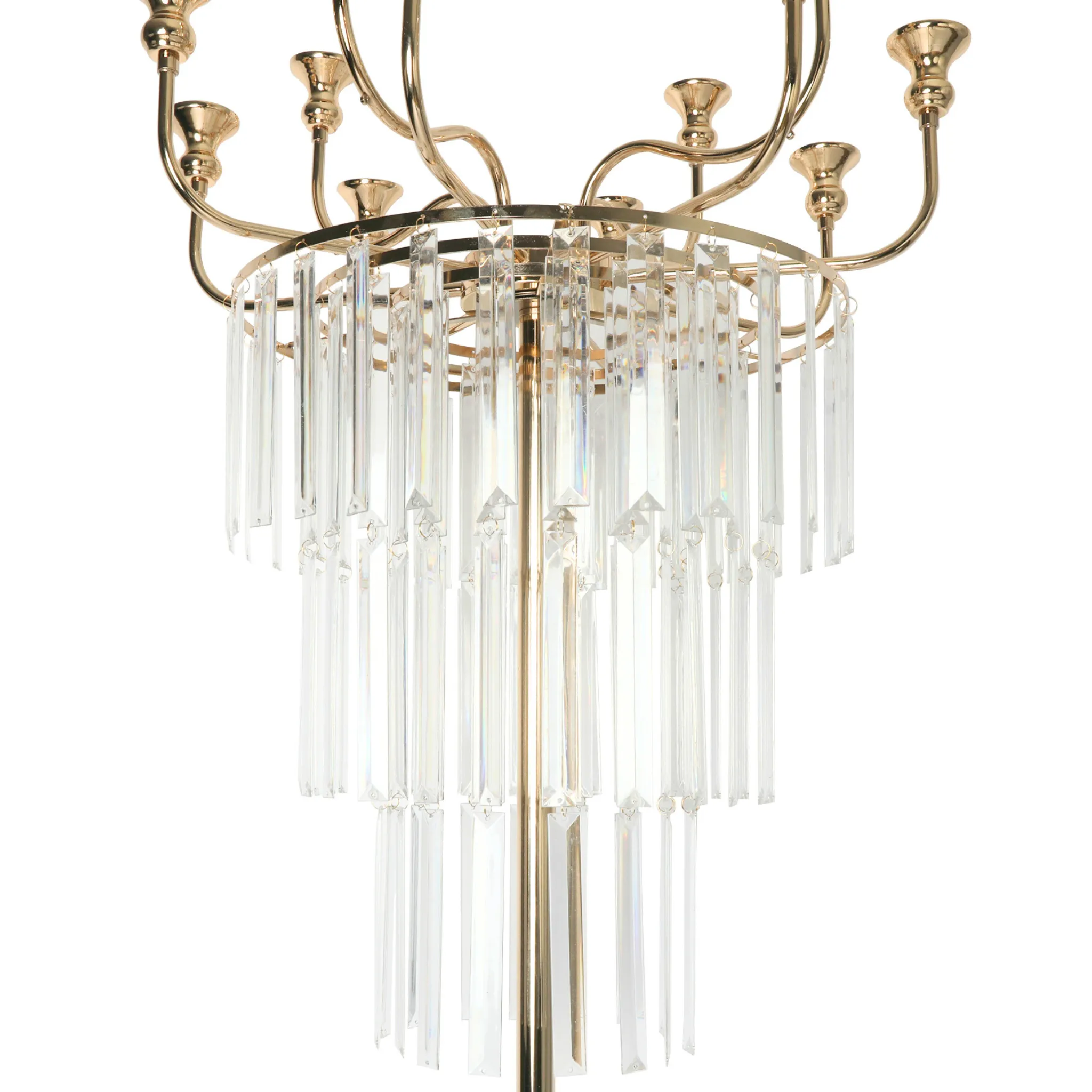 12 Arms Chandelier Candelabra Centerpiece - Gold