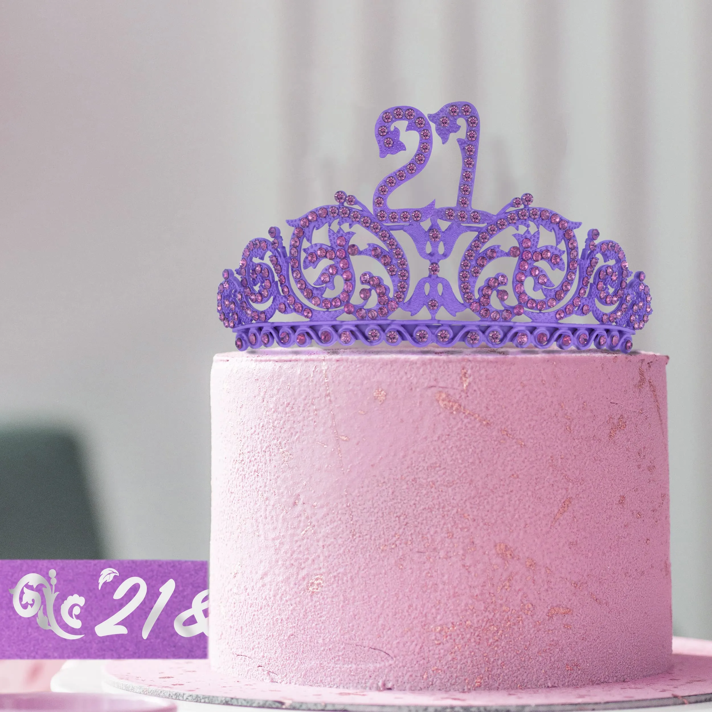 21st Birthday, 21st Birthday Gifts for Women, 21st Birthday Tiara and Sash Purple, 21st