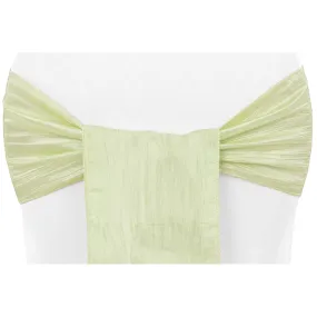 Accordion Crinkle Taffeta Chair Sash - Sage Green