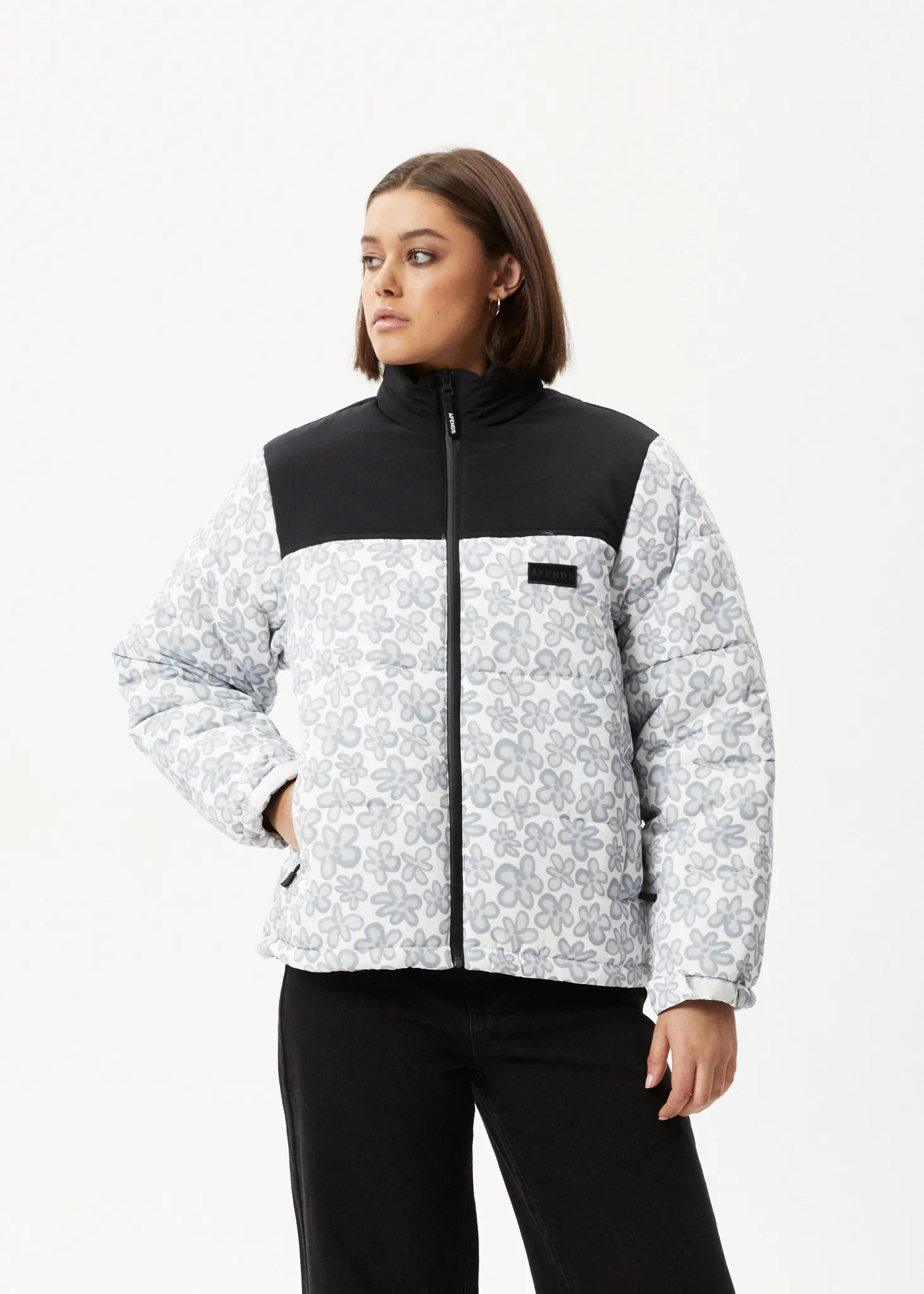 AFENDS Womens Ava - Puffer Jacket - Charcoal