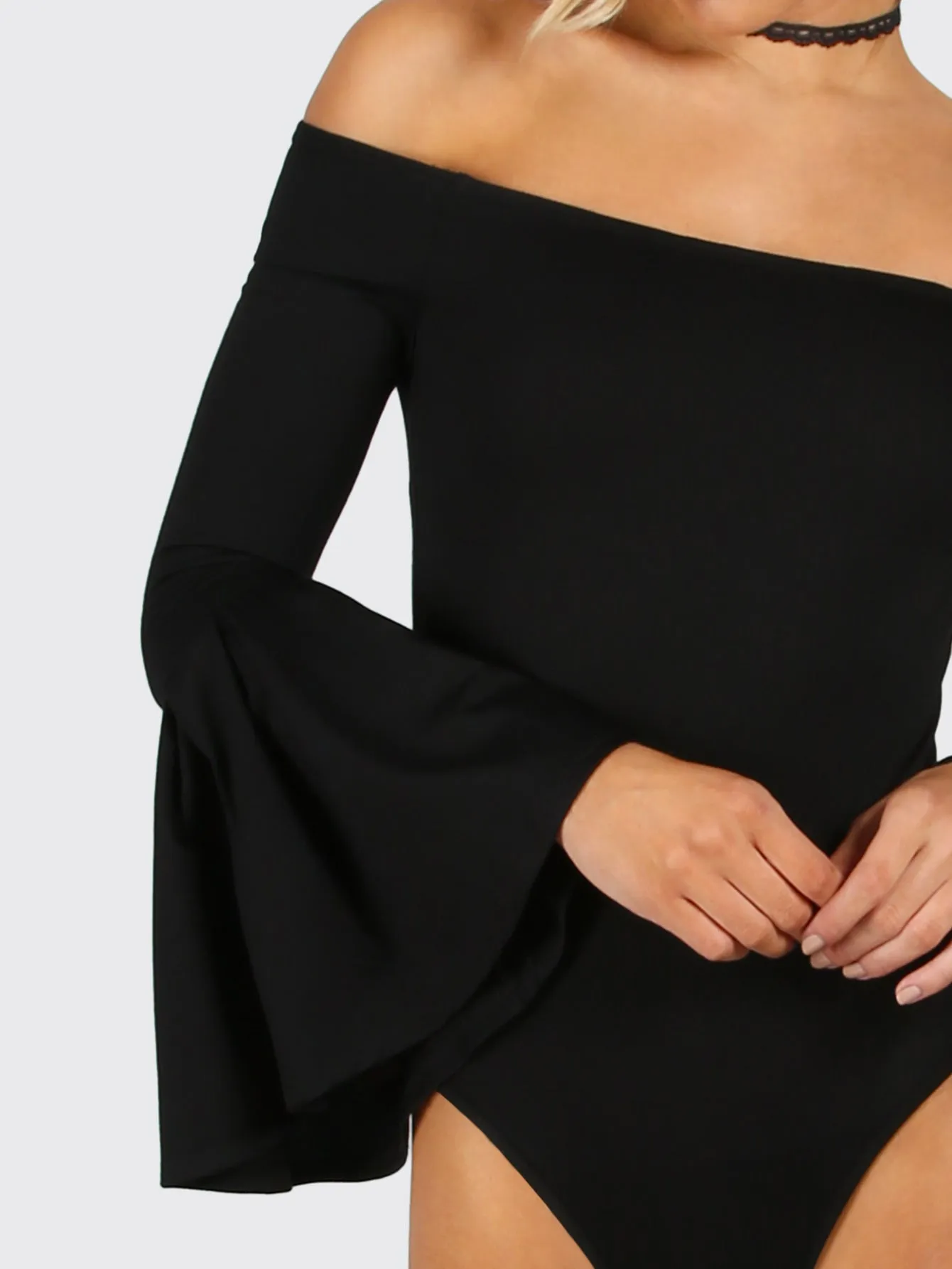 Allure Off Shoulder Bell Flare Bodysuit