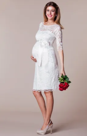 Amelia Lace Bridal Wedding Maternity Dress in Ivory