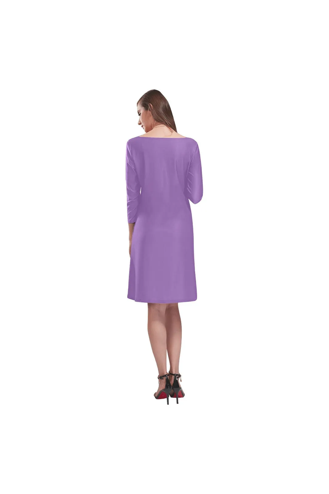 Amethyst Orchid Rhea Loose Round Neck Dress