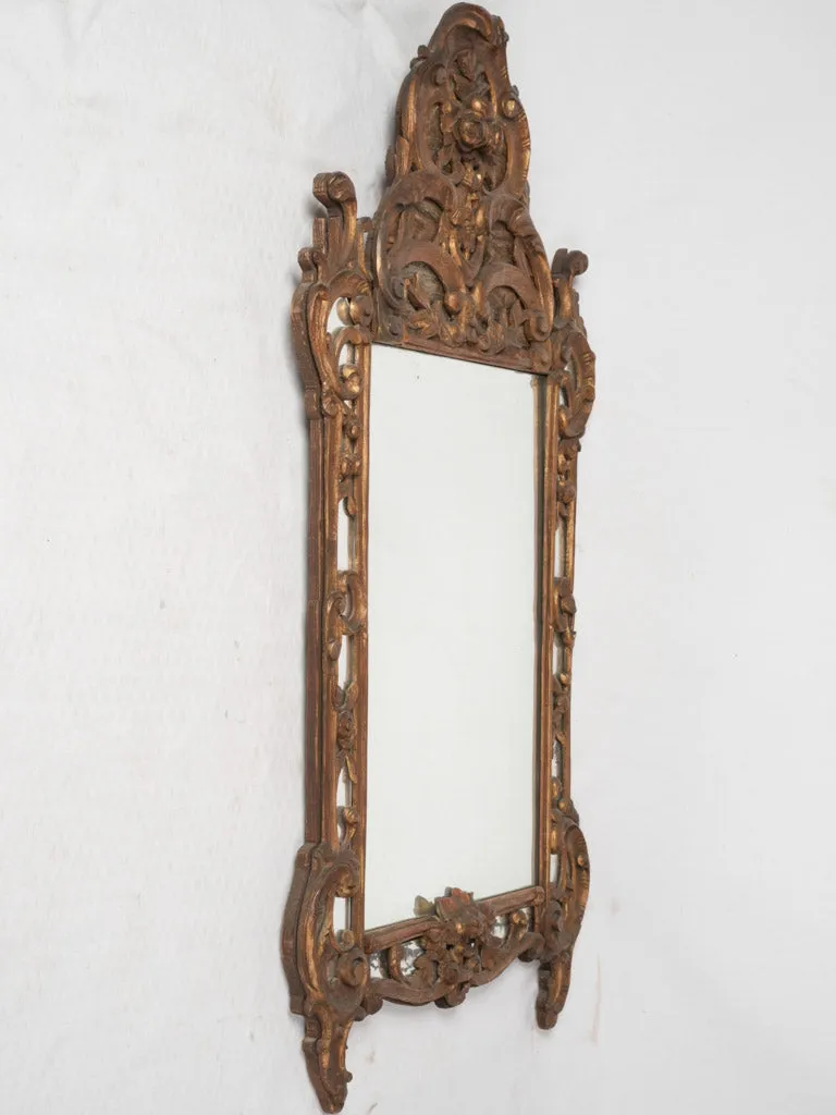 Antique French Louis XV style parclose mirror - gold 45¼" x 23¼"