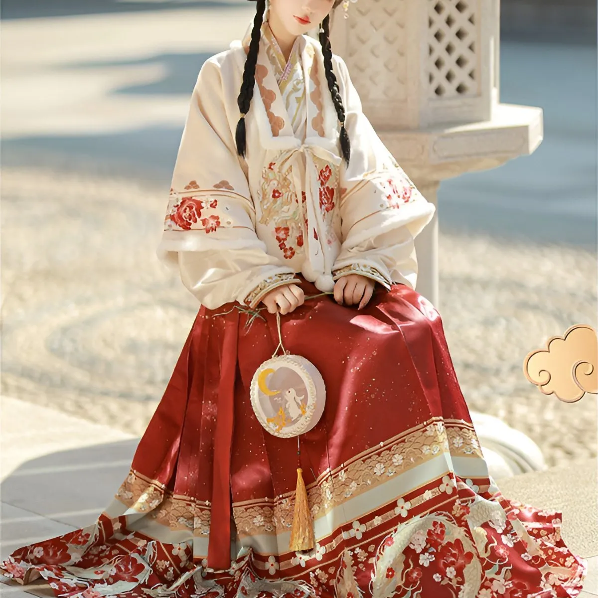 Autumn Ming-Style Hanfu Dress for Chinese New Year Clothes