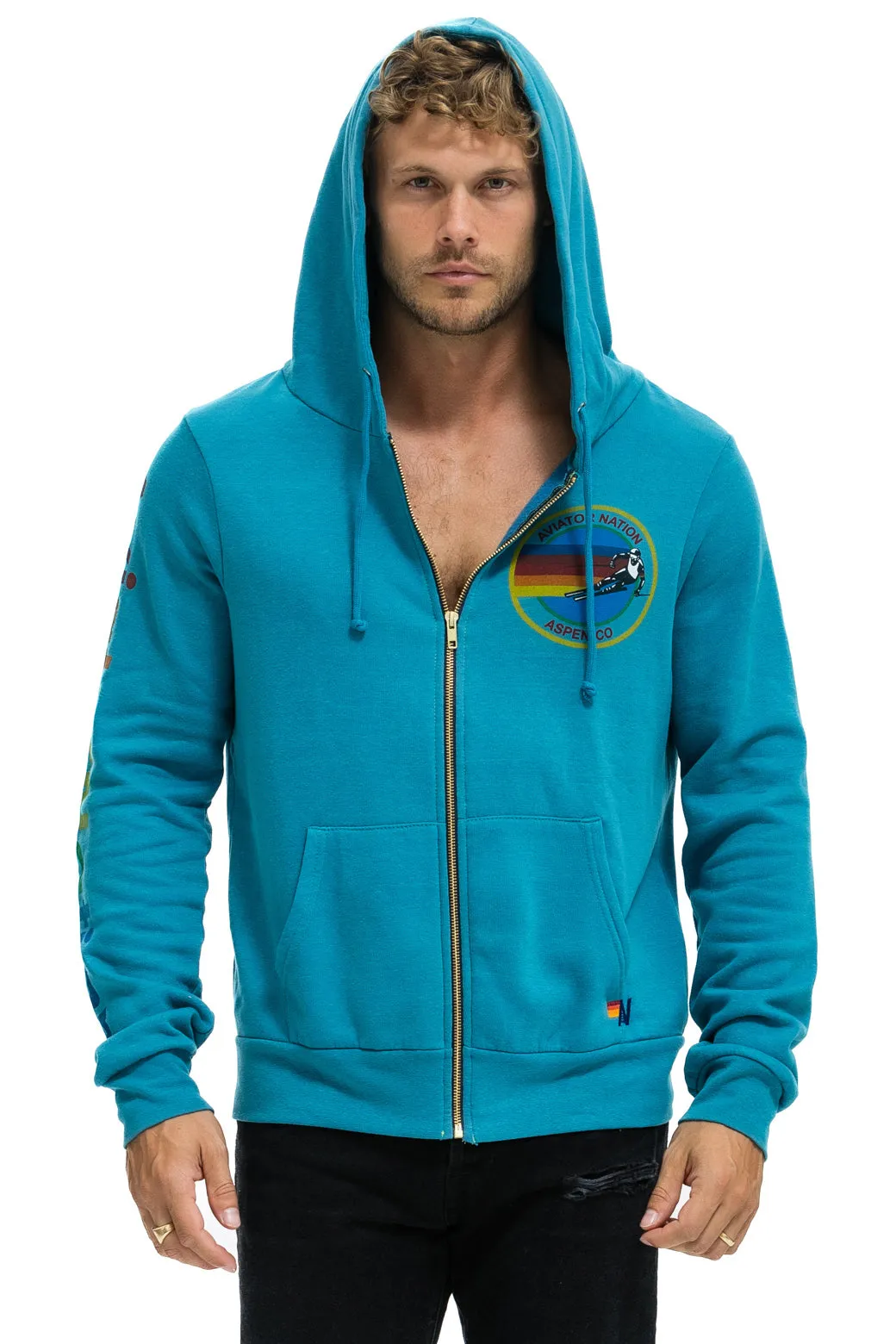 AVIATOR NATION ASPEN HOODIE - TEAL