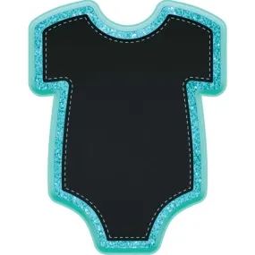 Baby Boy Bodysuit Shaped MDF Glittered Easel