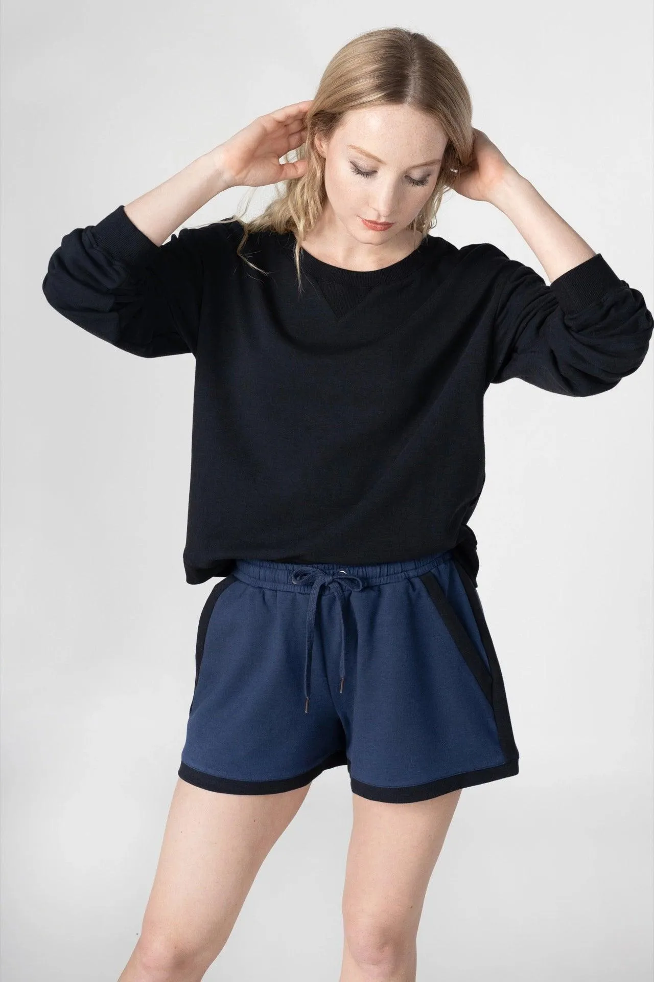 Bamboo Bonded Jersey Contrast Stripe Shorts