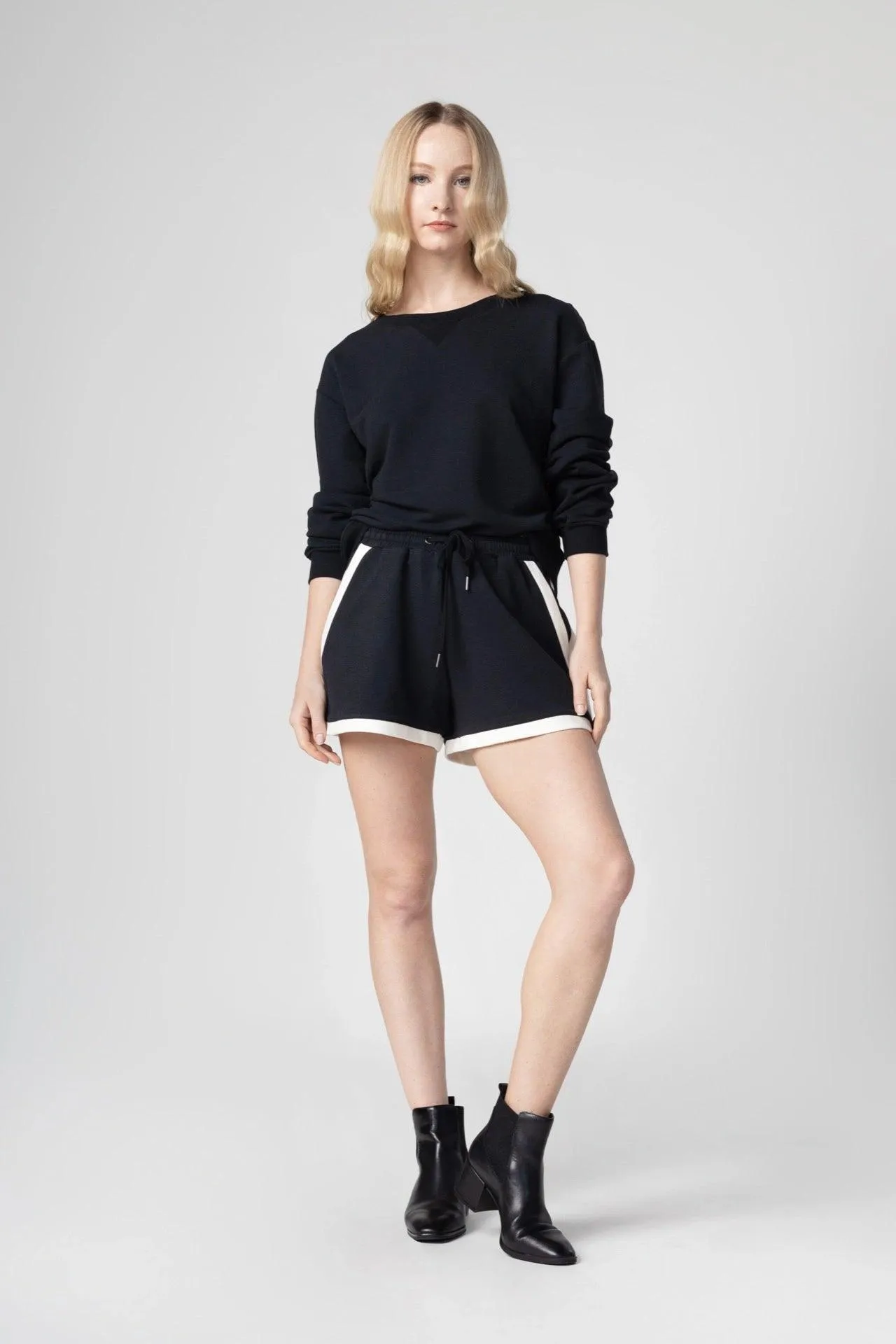 Bamboo Bonded Jersey Contrast Stripe Shorts