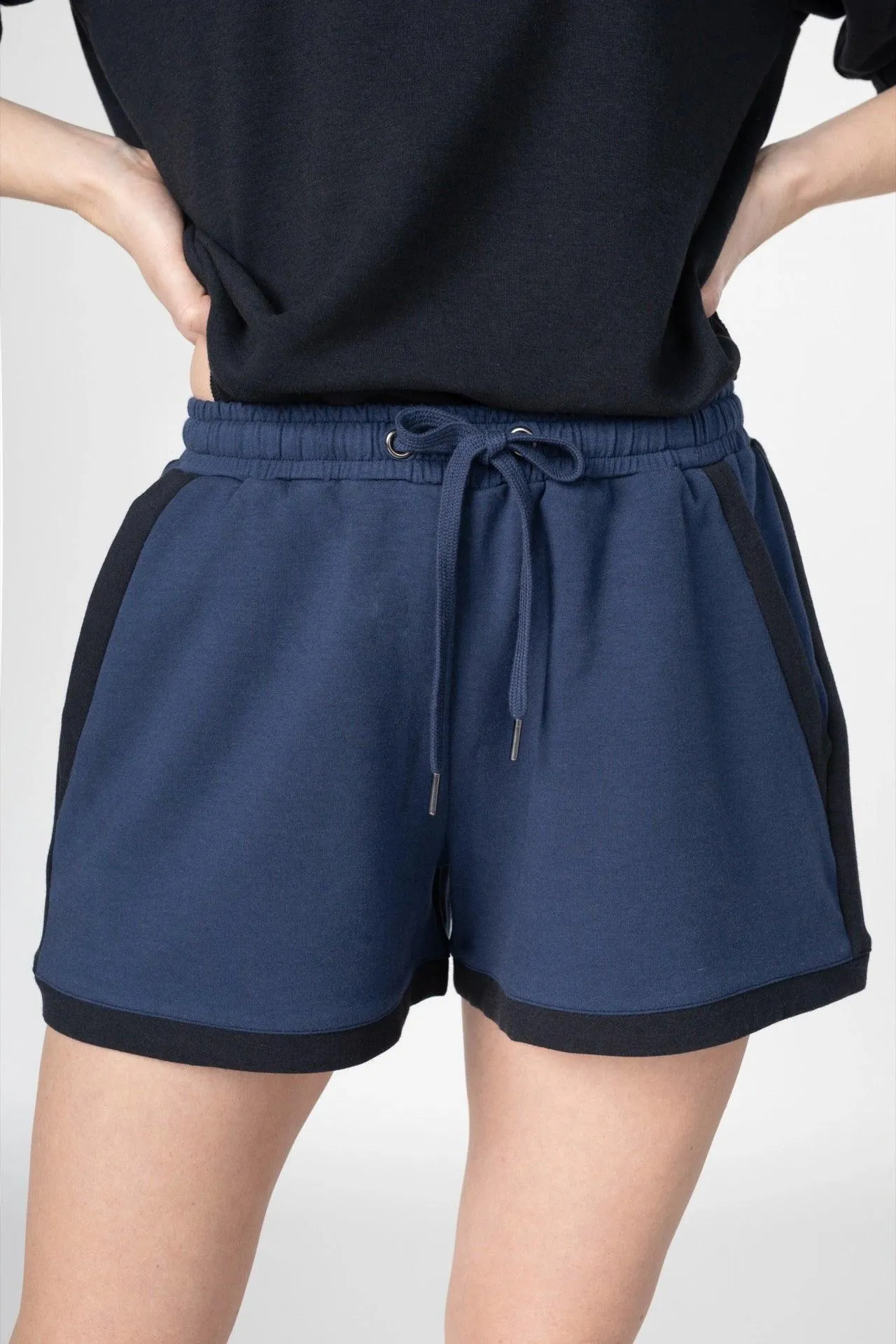 Bamboo Bonded Jersey Contrast Stripe Shorts