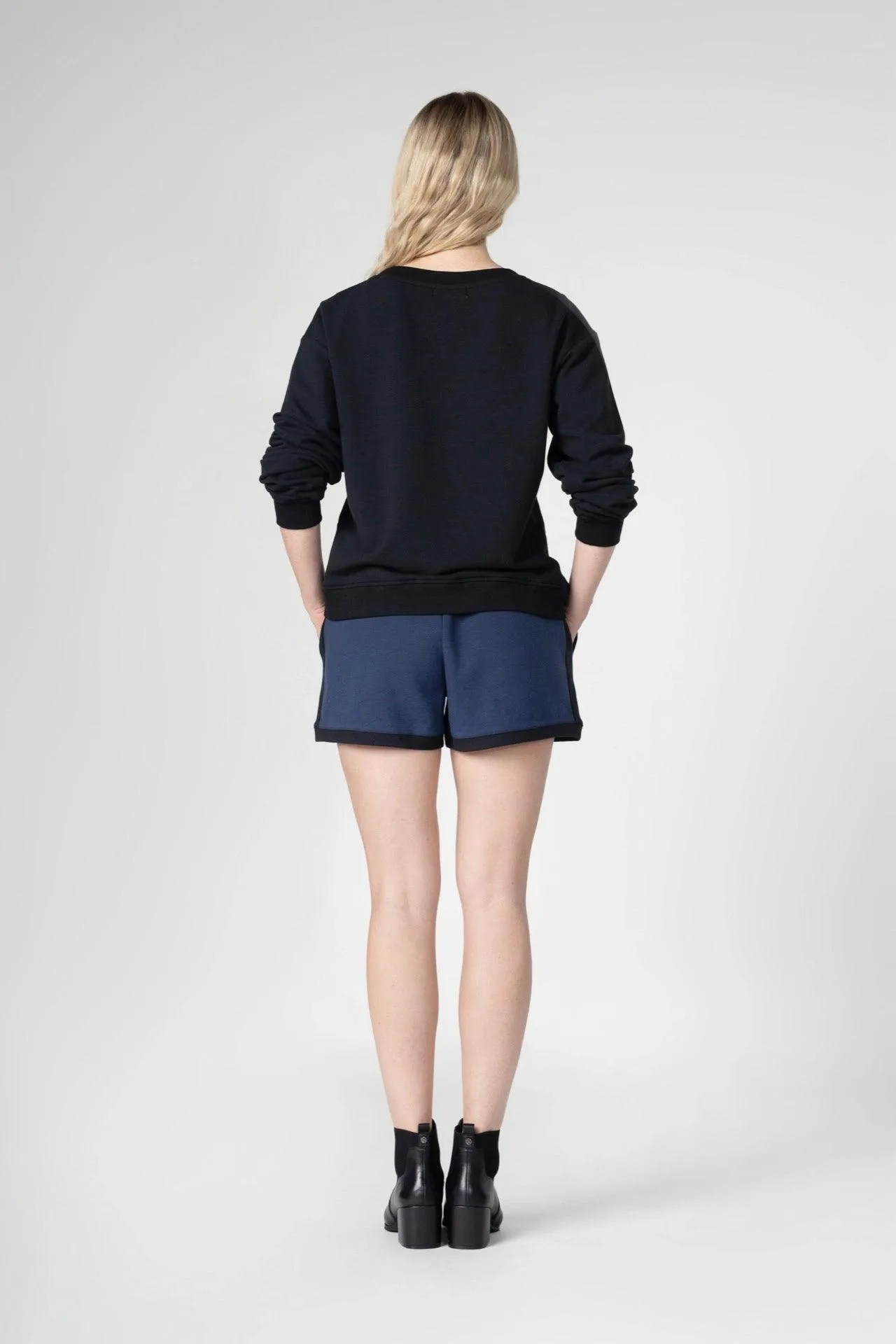 Bamboo Bonded Jersey Contrast Stripe Shorts