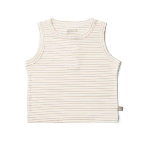 Bamboo Organic Cotton Tank Top, Dune Stripe