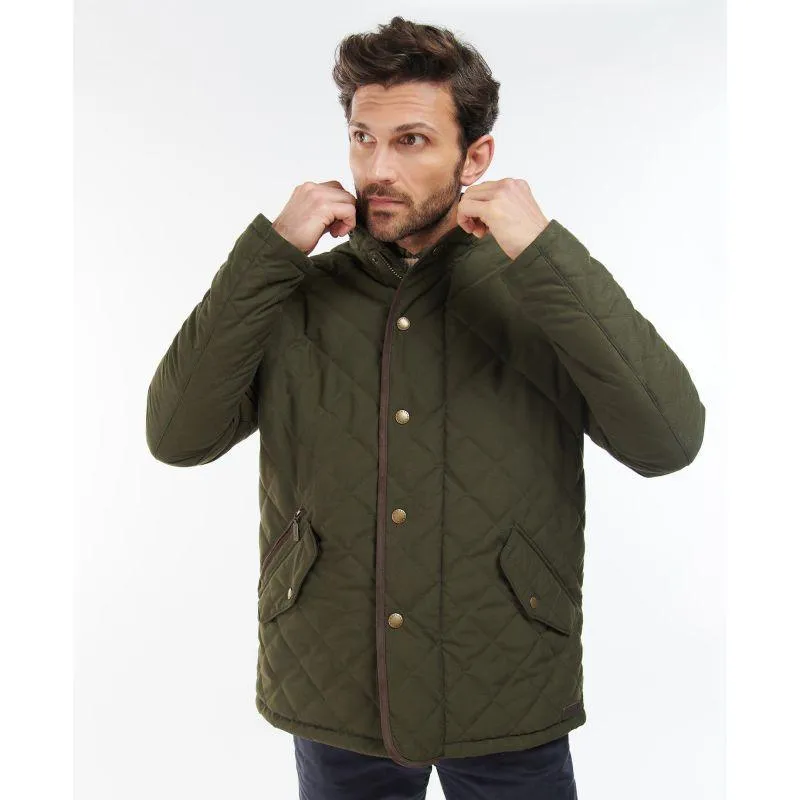 Barbour Shoveler Mens Waterproof Quilted Jacket - Dark Olive