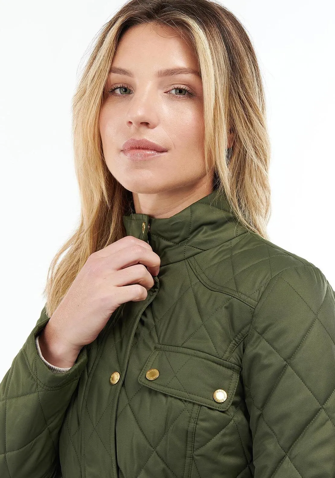 Barbour Womens Broxfield Quilted Jacket, Olive Green