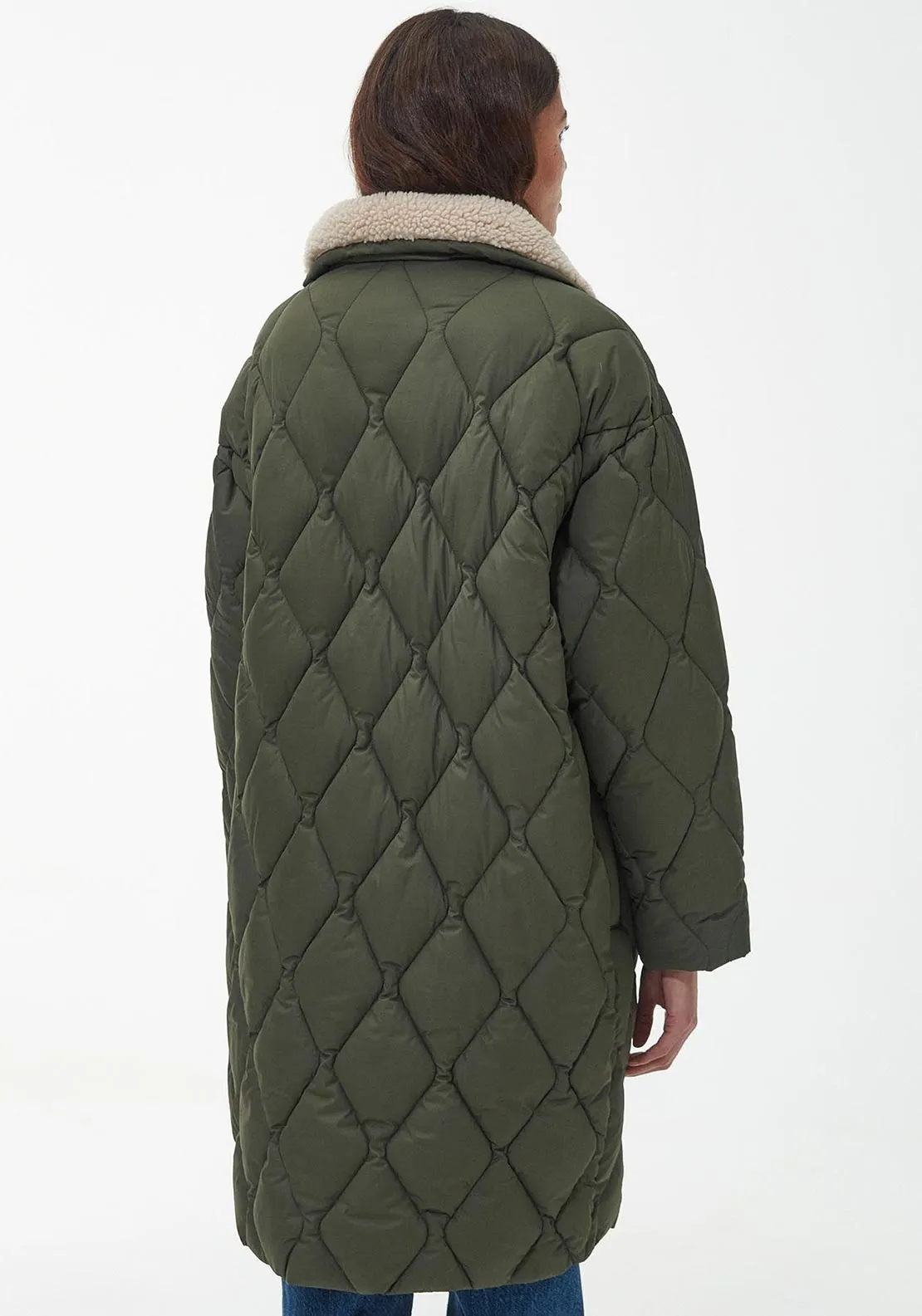 Barbour Womens Samphire Quilted Jacket, Deep Olive