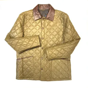 Barya NewYork British Quilted Olive Brown Lambskin Jacket