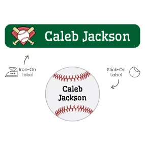 Baseball Camp Clothing Labels Pack