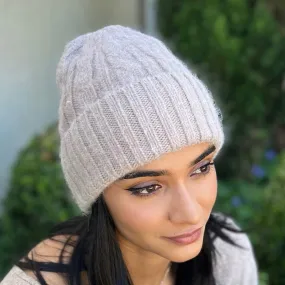 Beanie Angora Cable