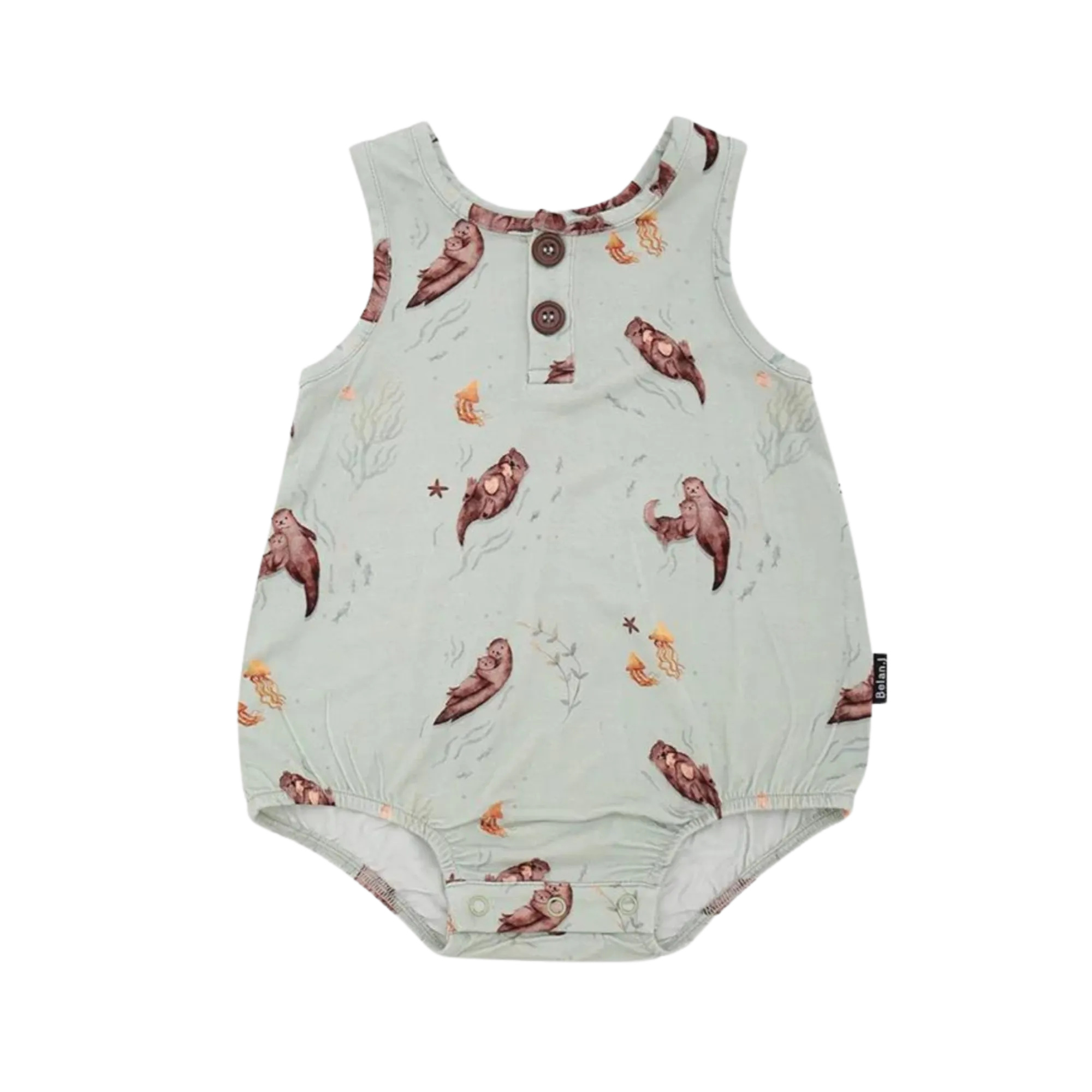 BELAN J Sleeveless Bubble Onesie - Otters