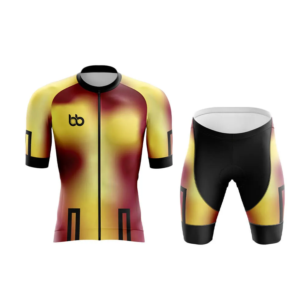 Bicycle Booth Prism (Yellow-Maroon) Aero Cycling Kit