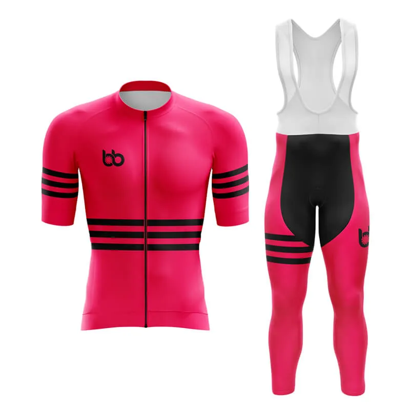 Bicycle Booth Stripes (Pink) Aero Cycling Kit