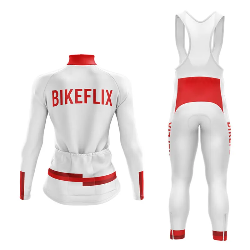 Bikeflix Aero Cycling Kit (V1) (White)