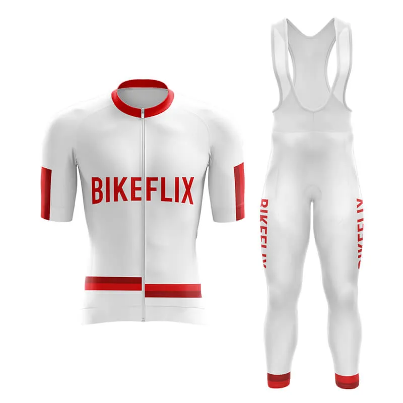 Bikeflix Aero Cycling Kit (V1) (White)