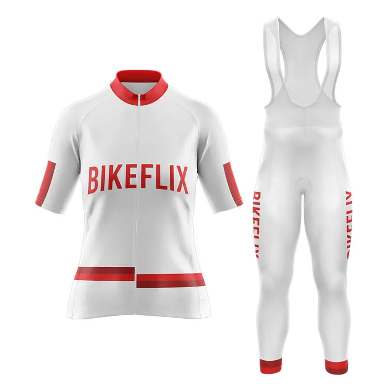 Bikeflix Aero Cycling Kit (V1) (White)