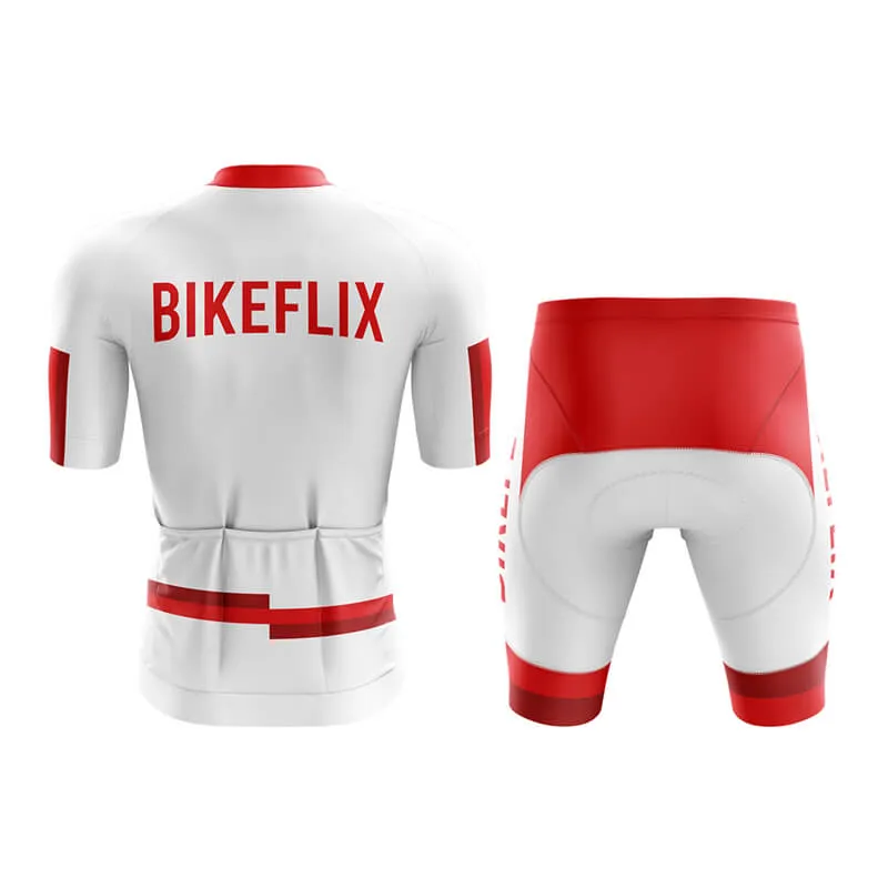 Bikeflix Aero Cycling Kit (V1) (White)