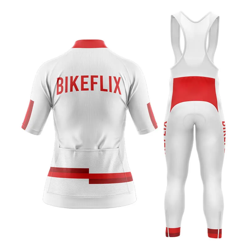 Bikeflix Aero Cycling Kit (V1) (White)