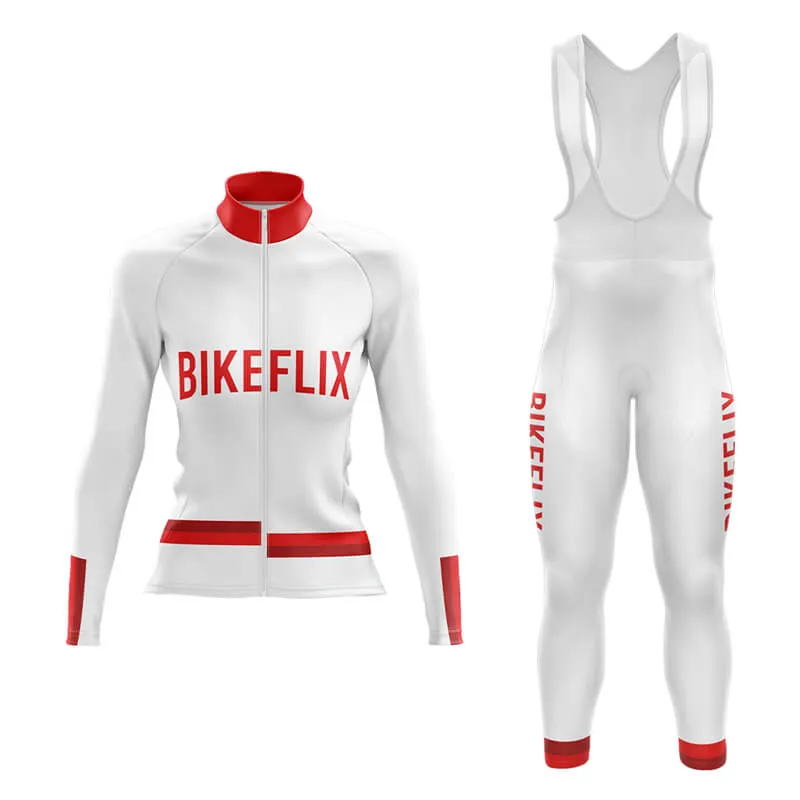 Bikeflix Aero Cycling Kit (V1) (White)