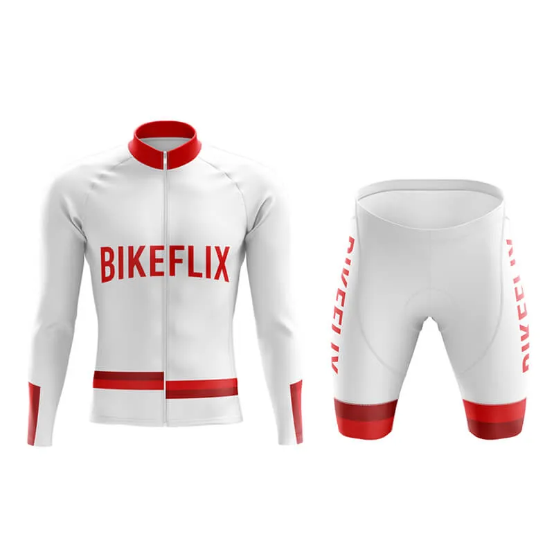 Bikeflix Aero Cycling Kit (V1) (White)