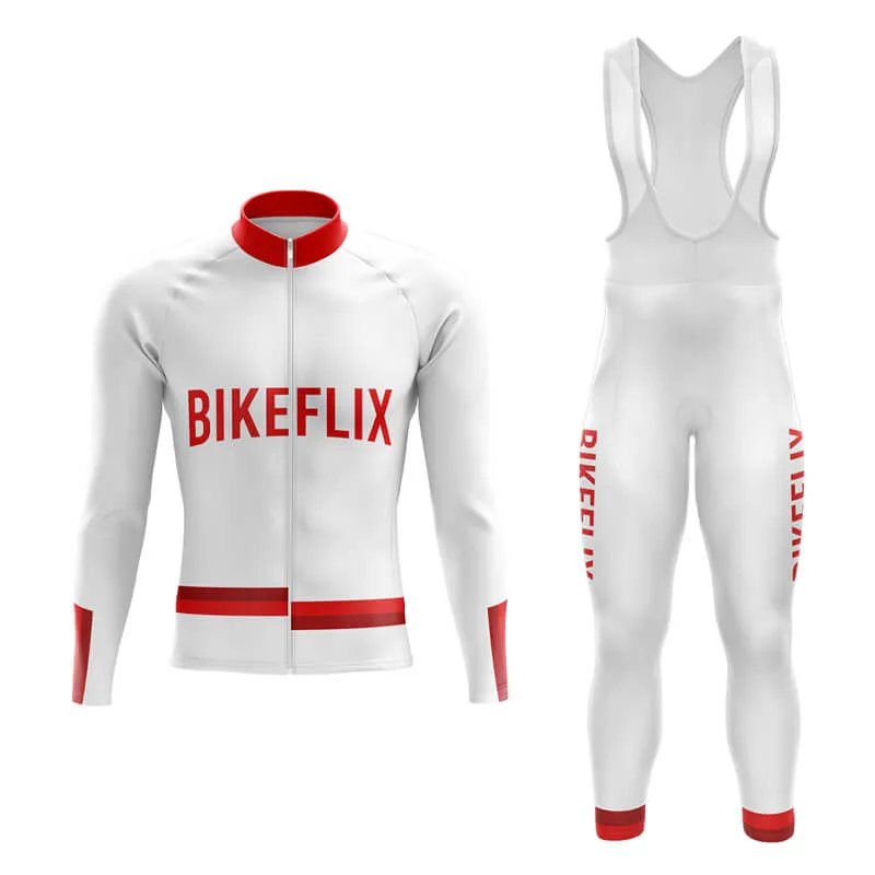 Bikeflix Aero Cycling Kit (V1) (White)