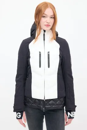 Black & White Nylon Maela Layered Jacket