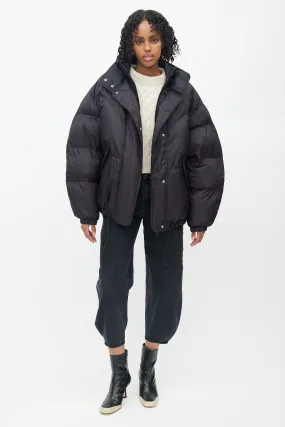 Black Nylon Fimo Puffer Jacket