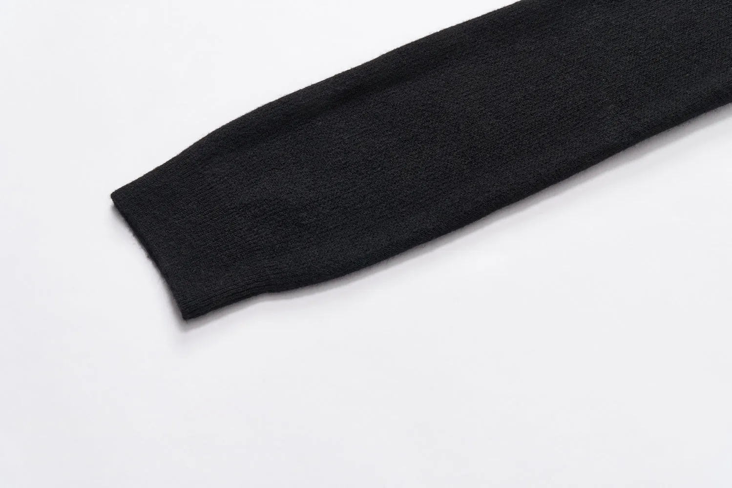 Black Stitched Polo Sweater