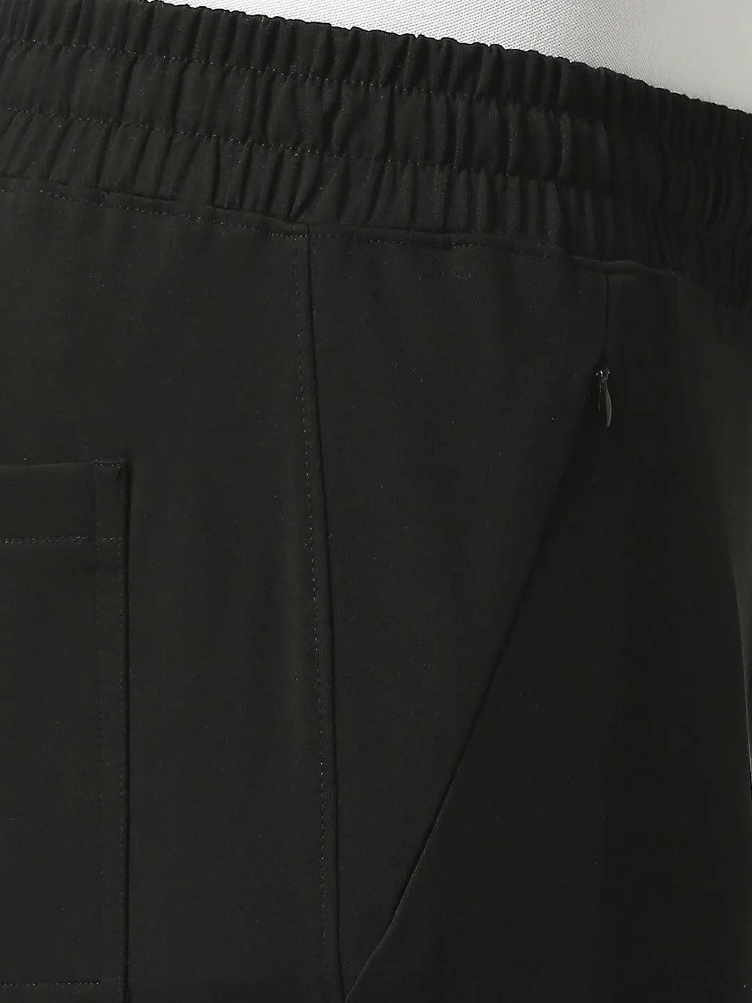 Black Tencel Lycra Track Pants