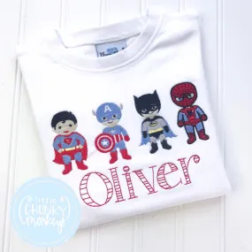 Boy Shirt - Stitched Super Hero Shirt