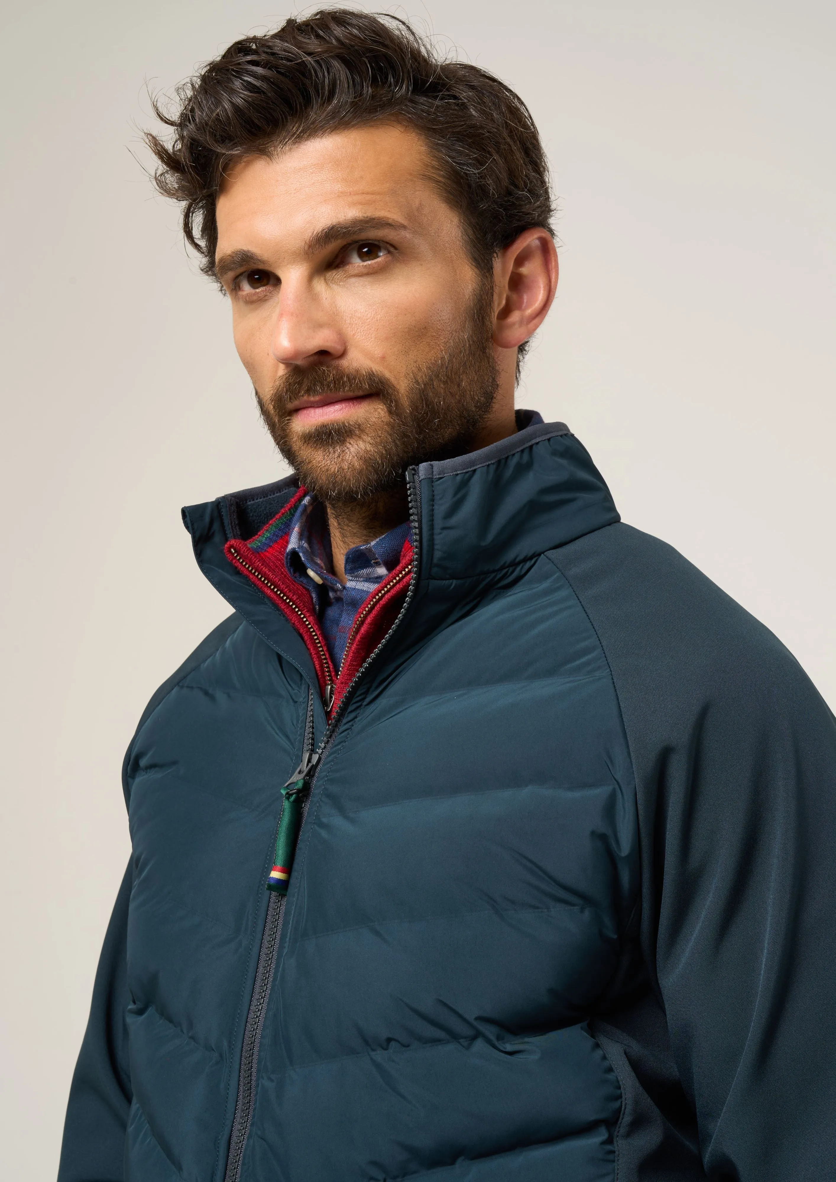 Calsall Men's Hybrid Jacket In Navy - Regular Fit