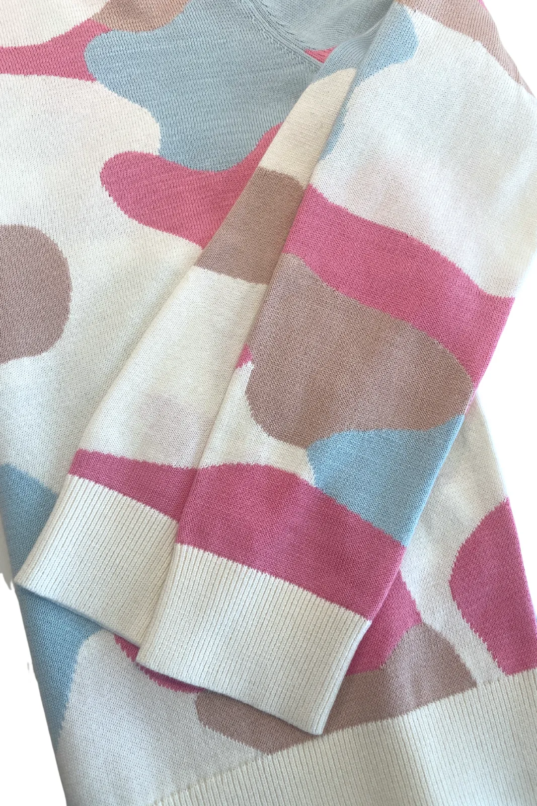 Camo Crew Sweater Pink/Multi