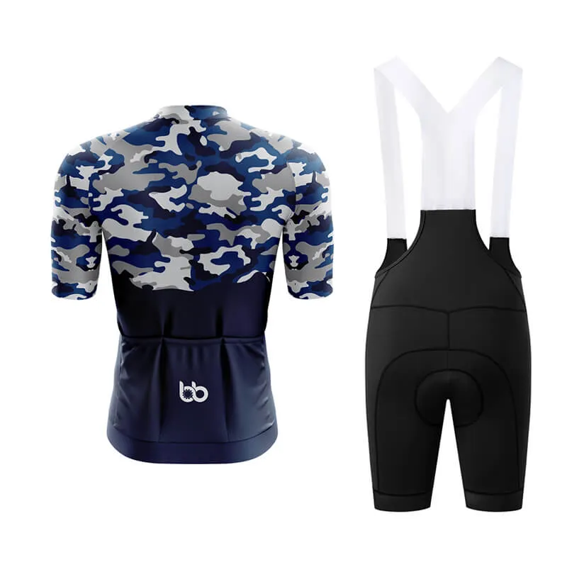 Camouflage Neck Aero Cycling Kit (V1) (Blue)