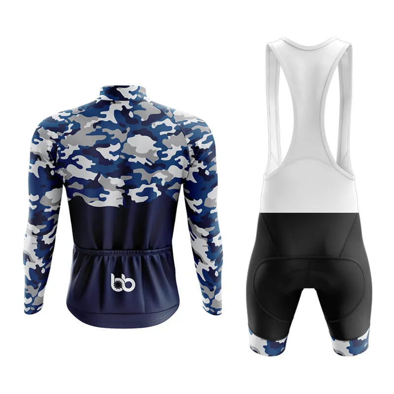 Camouflage Neck Aero Cycling Kit (V1) (Blue)