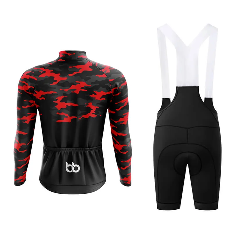 Camouflage Neck Aero Cycling Kit (V1) (Red)