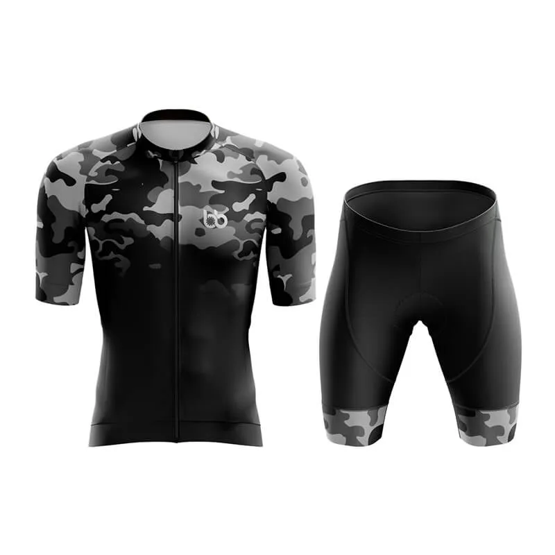 Camouflage Neck Aero Cycling Kit (V3) (Grey-Black)