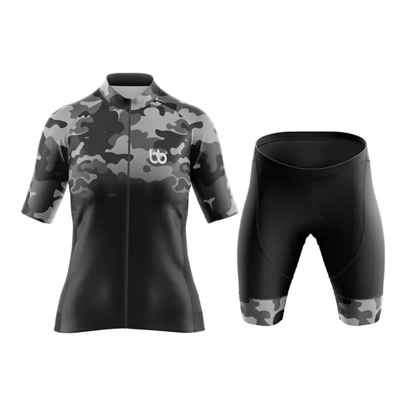 Camouflage Neck Aero Cycling Kit (V3) (Grey-Black)