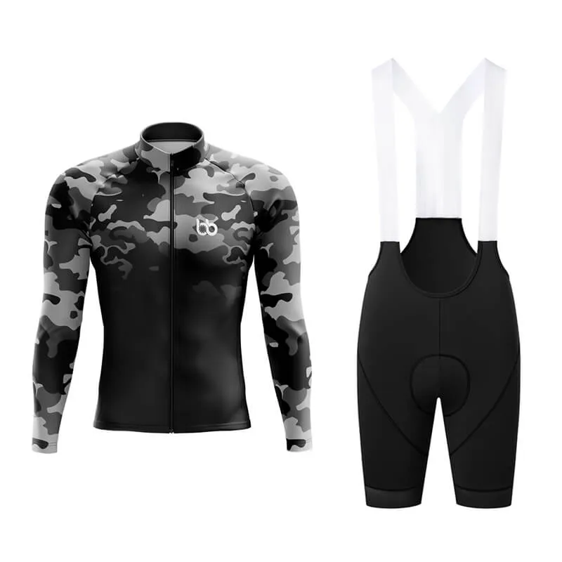 Camouflage Neck Aero Cycling Kit (V3) (Grey-Black)