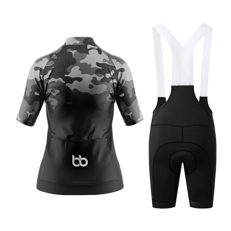 Camouflage Neck Aero Cycling Kit (V3) (Grey-Black)