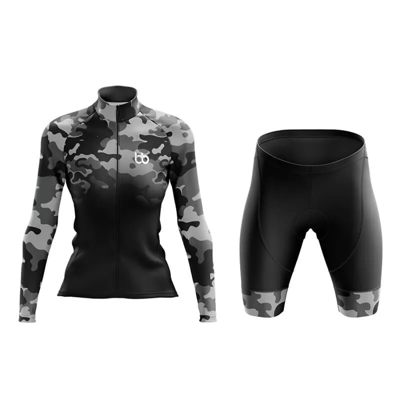 Camouflage Neck Aero Cycling Kit (V3) (Grey-Black)